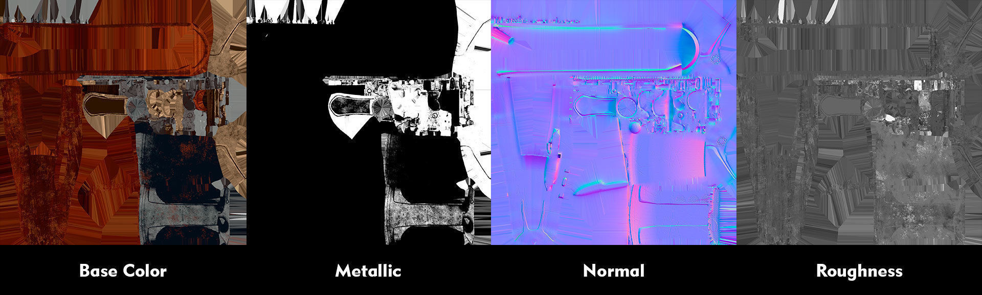 Flintlock Pistol Low-poly 3D model_9