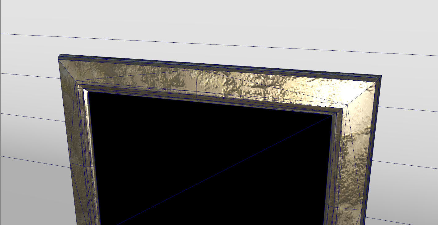 Small Metal Frame Low-poly 3D model_6