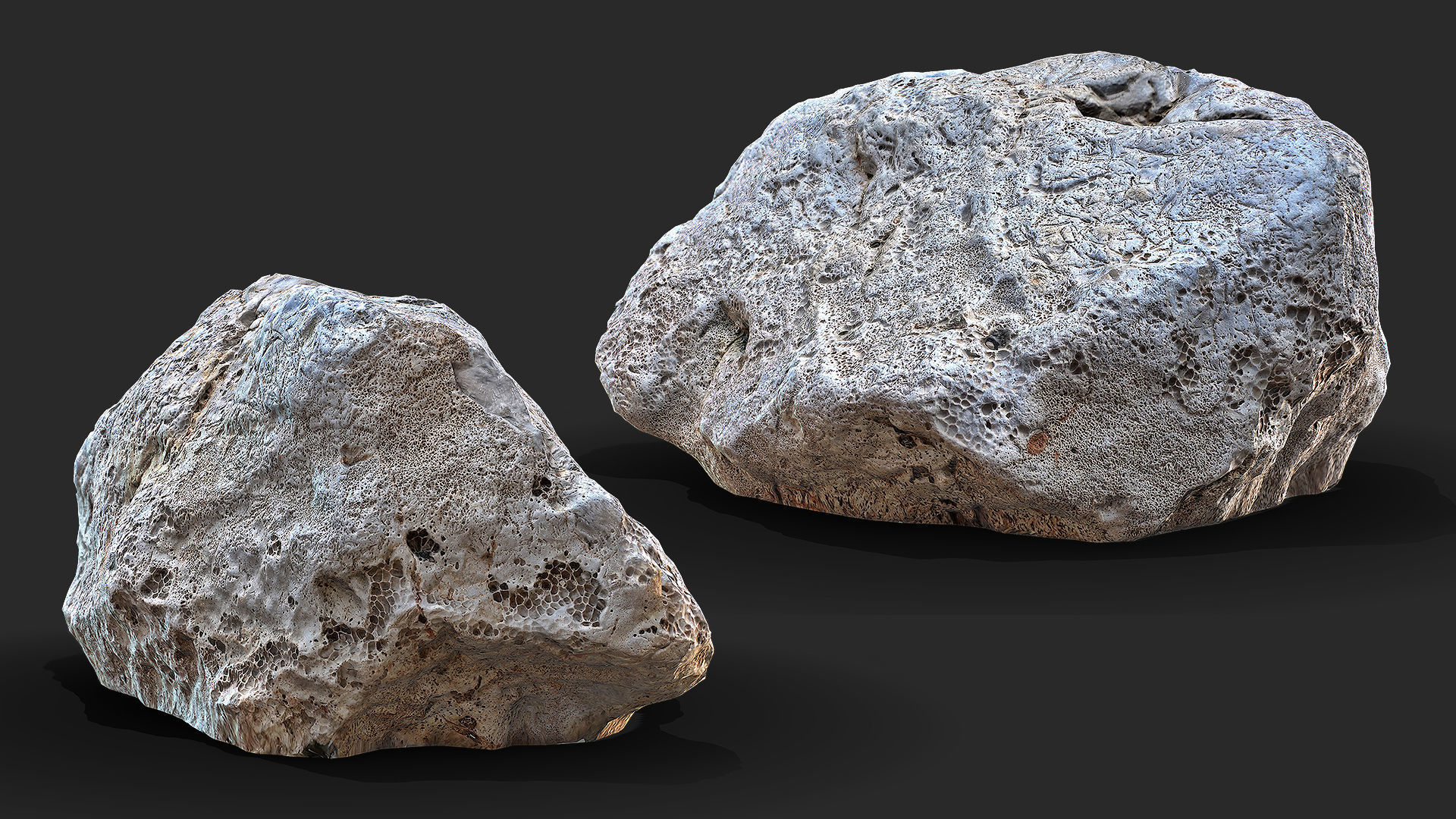 UE4 Unity 3D Scan Stone 16xPack with 8K PBR material Low-poly 3D model_7