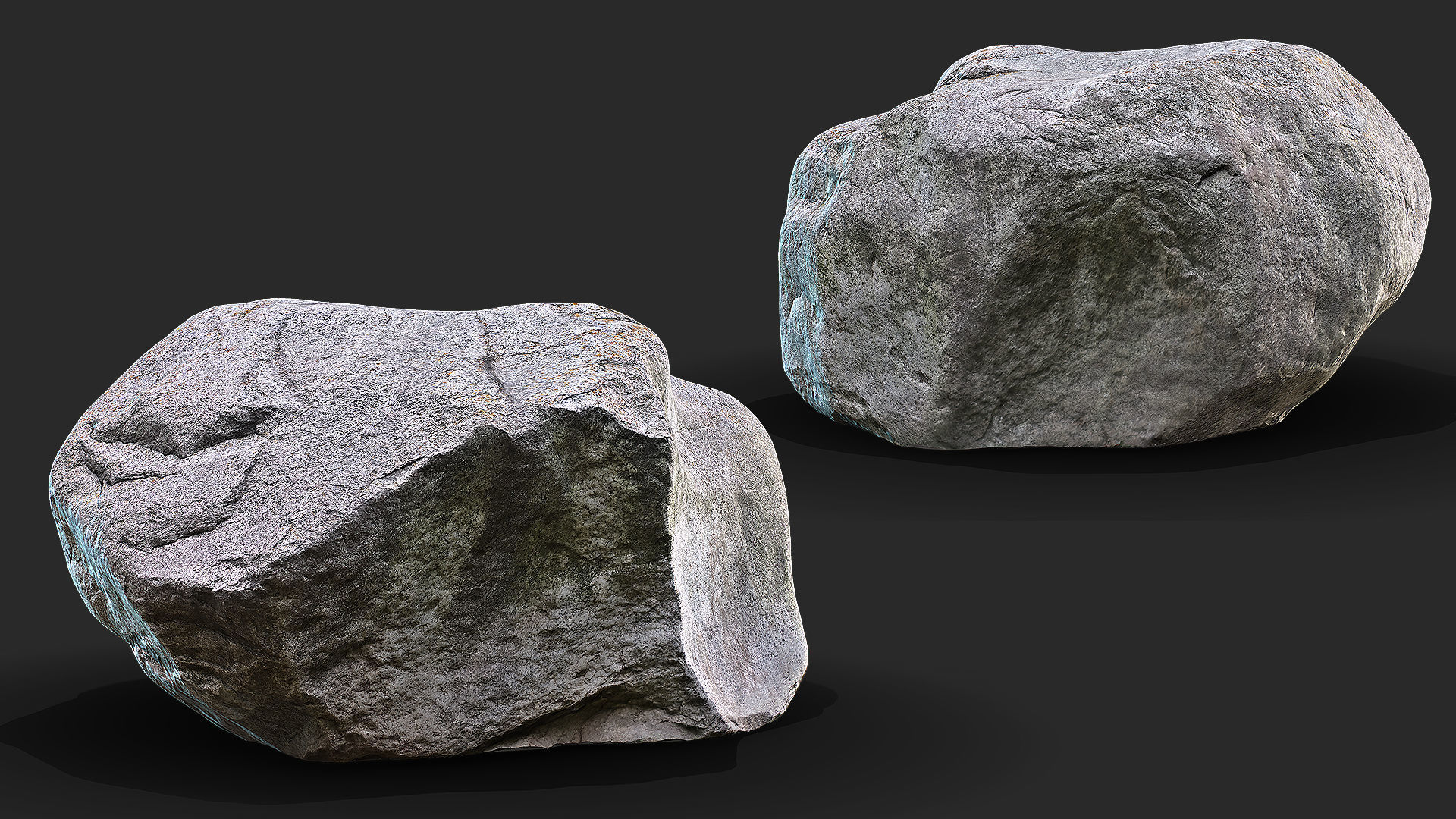 UE4 Unity 3D Scan Stone 16xPack with 8K PBR material Low-poly 3D model_9