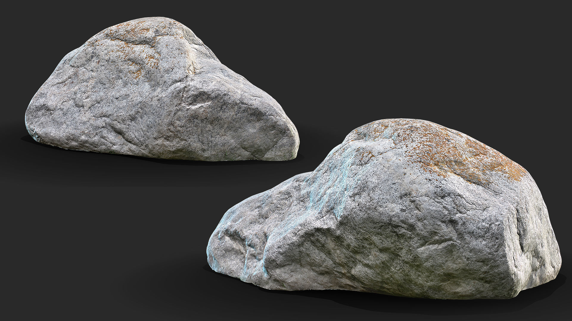 UE4 Unity 3D Scan Stone 16xPack with 8K PBR material Low-poly 3D model_8