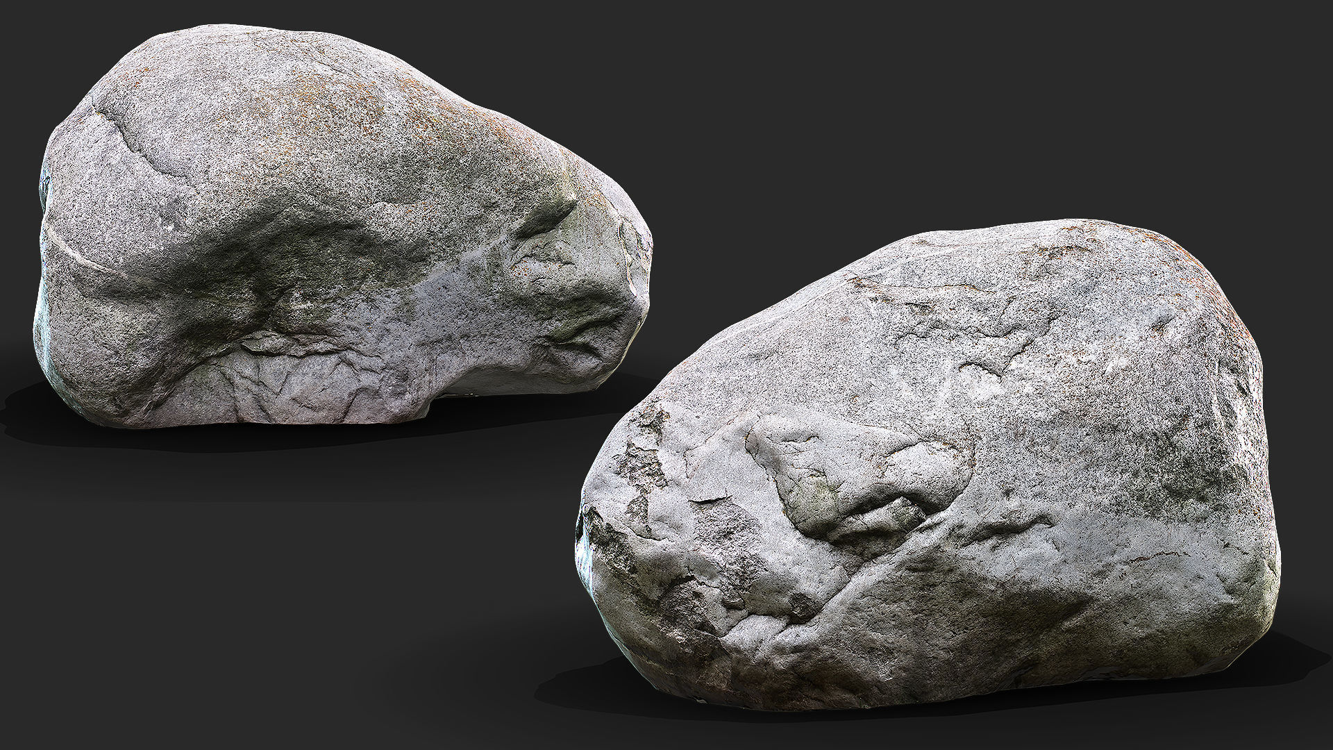 UE4 Unity 3D Scan Stone 16xPack with 8K PBR material Low-poly 3D model_10