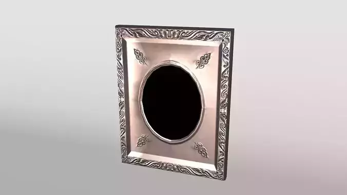 Oval Frame Low-poly 3D model