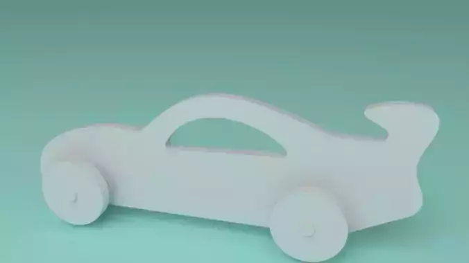 toy wooden race car 2d
