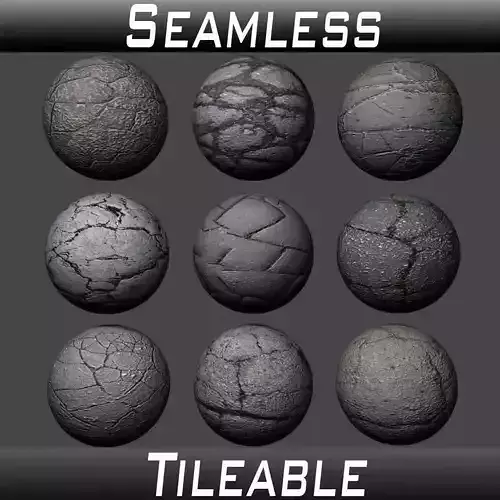 Ground Cracked Asphalt Textures Pack Texture