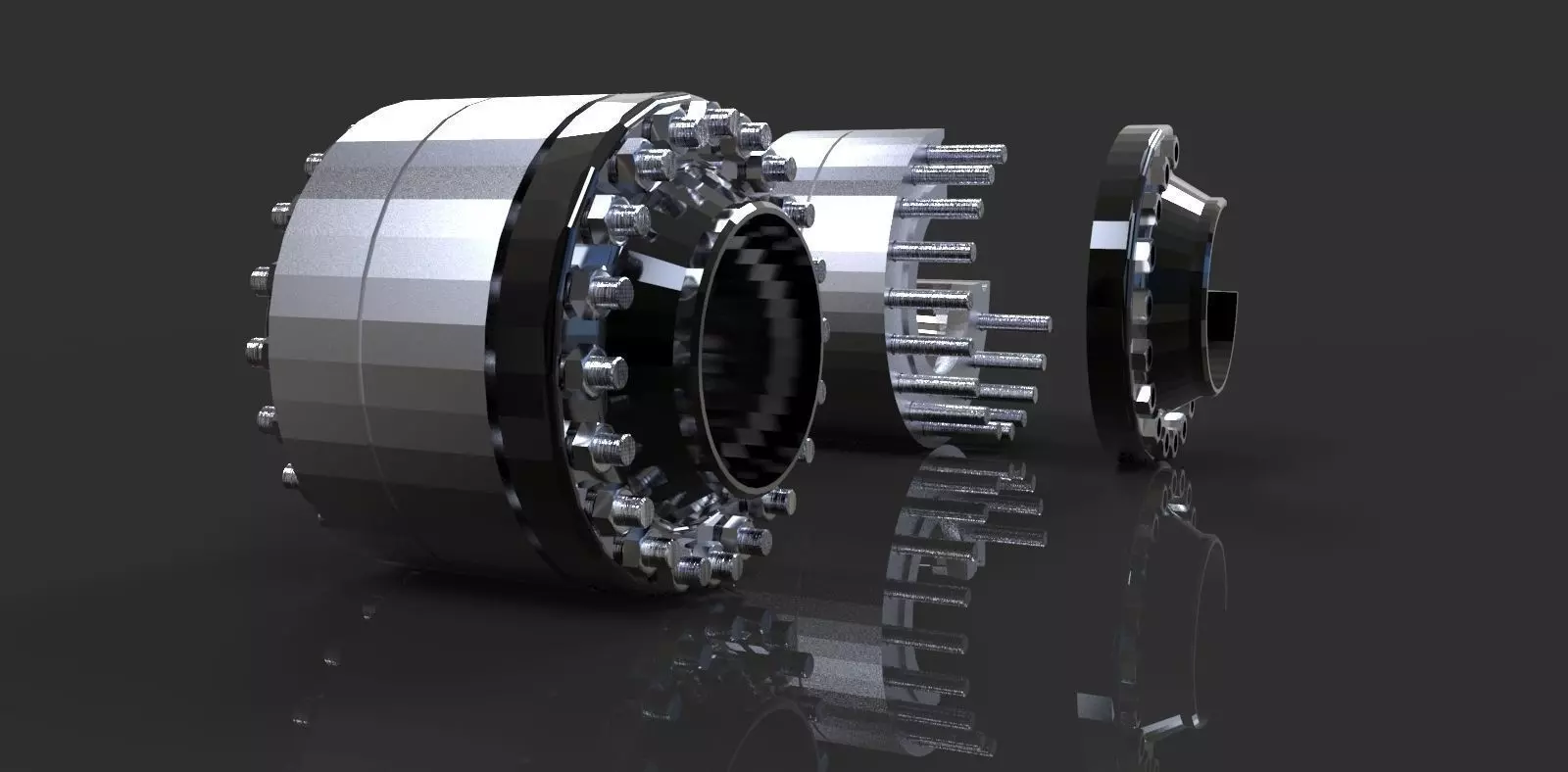 Ball flange Free 3D model