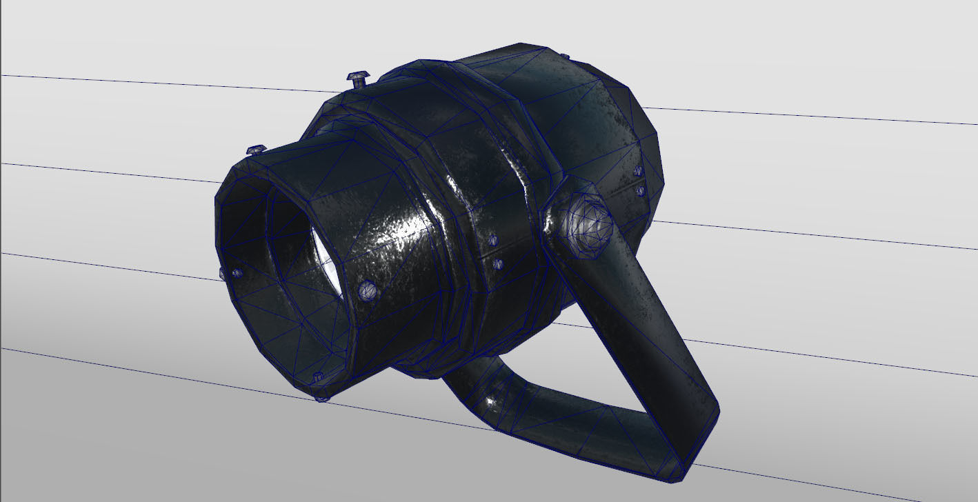 Studio Light Low-poly 3D model_6