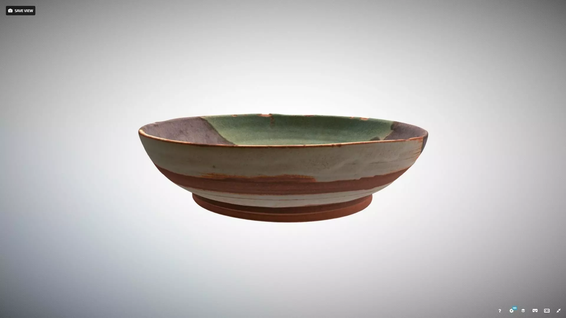 Ceramic Bowl Low-poly 3D model_0