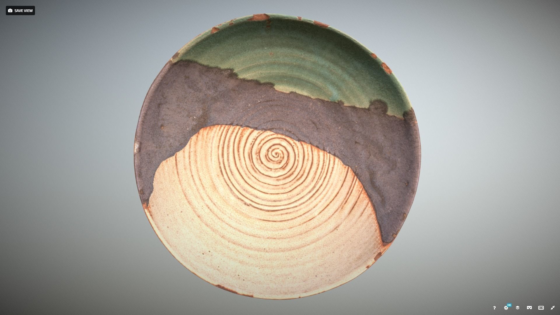 Ceramic Bowl Low-poly 3D model_3