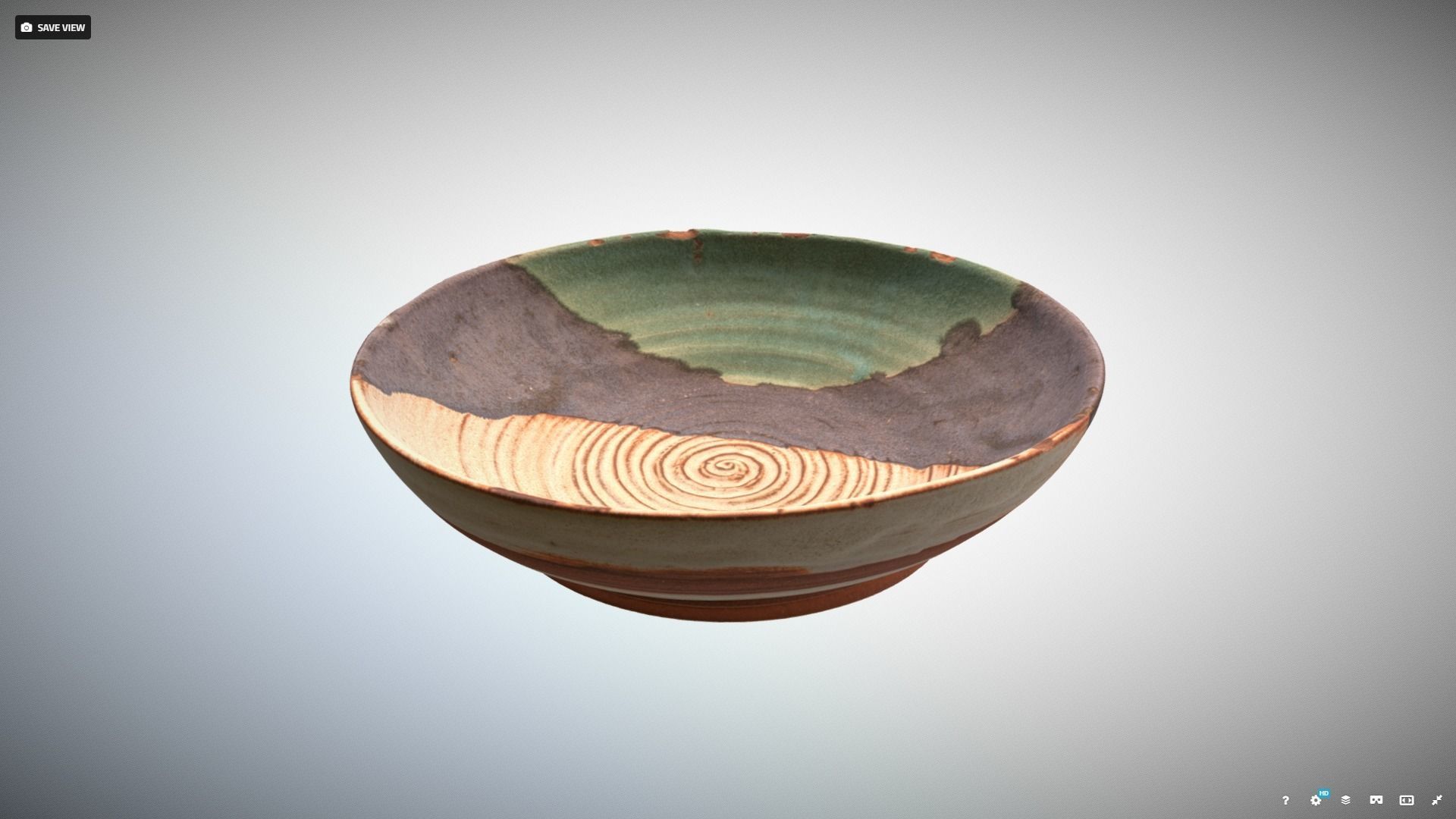 Ceramic Bowl Low-poly 3D model_1