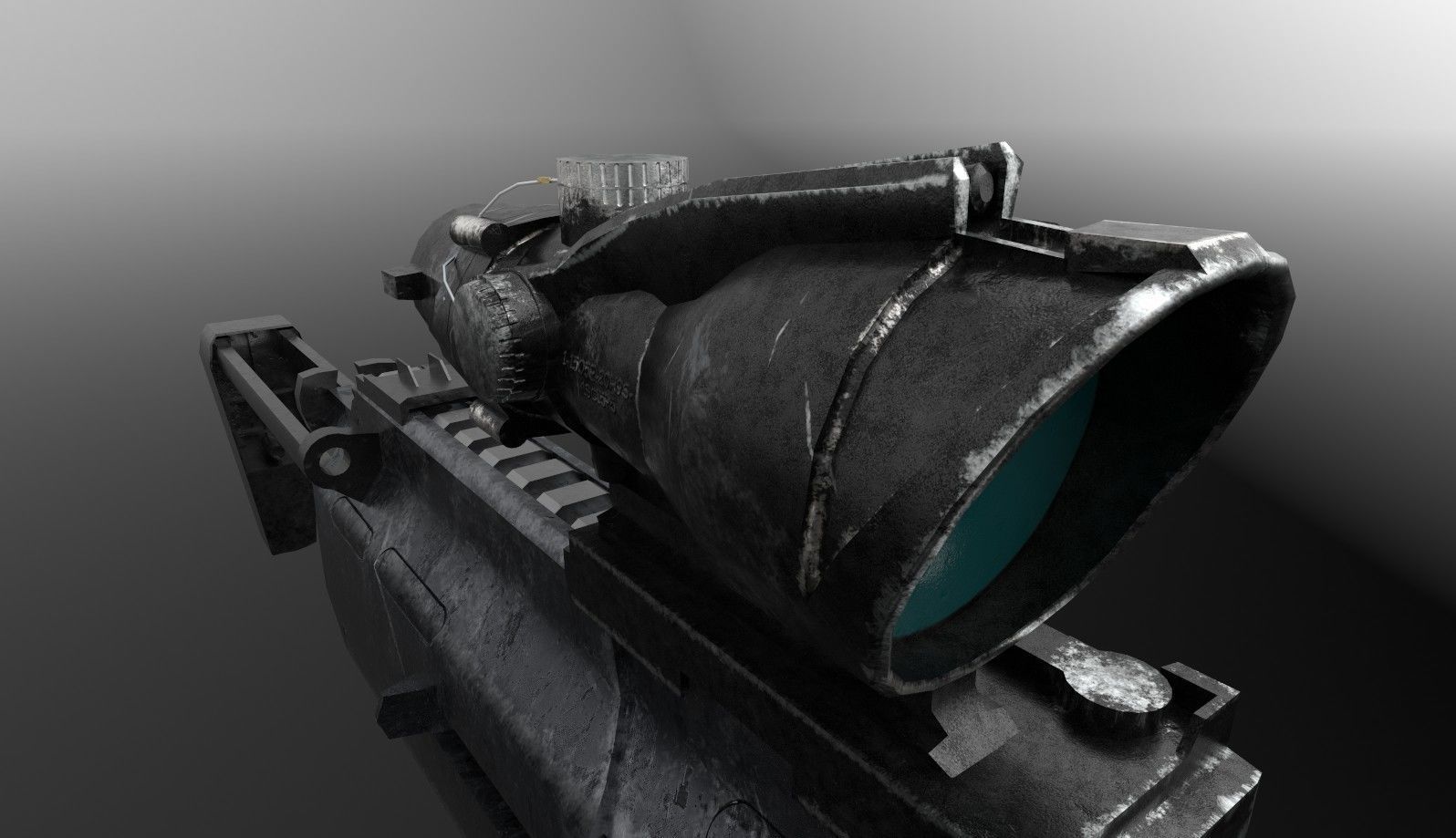 MP7 gun Low-poly 3D model_2