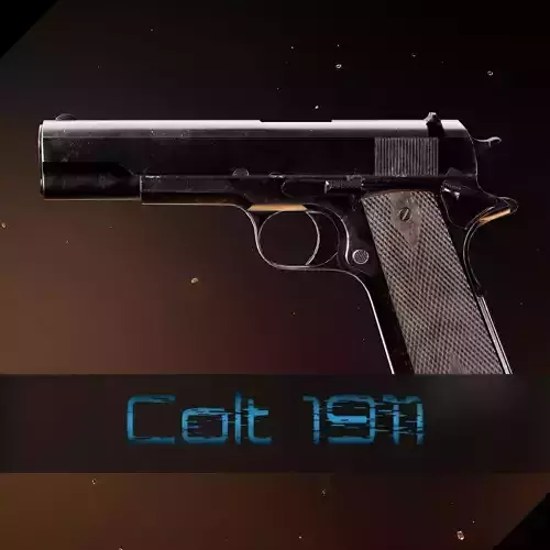 Colt 1911 Low-poly 3D model