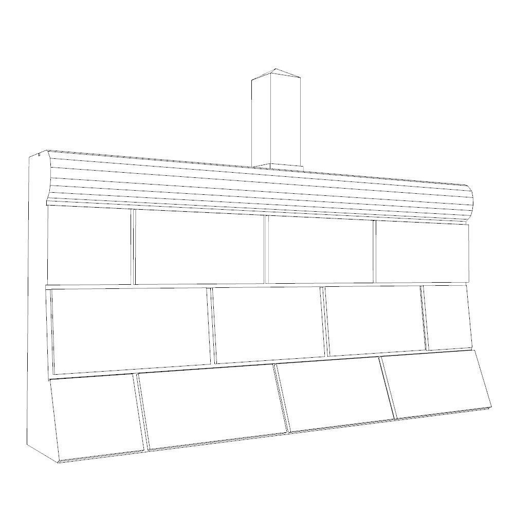 Modular embankment Low-poly 3D model_4