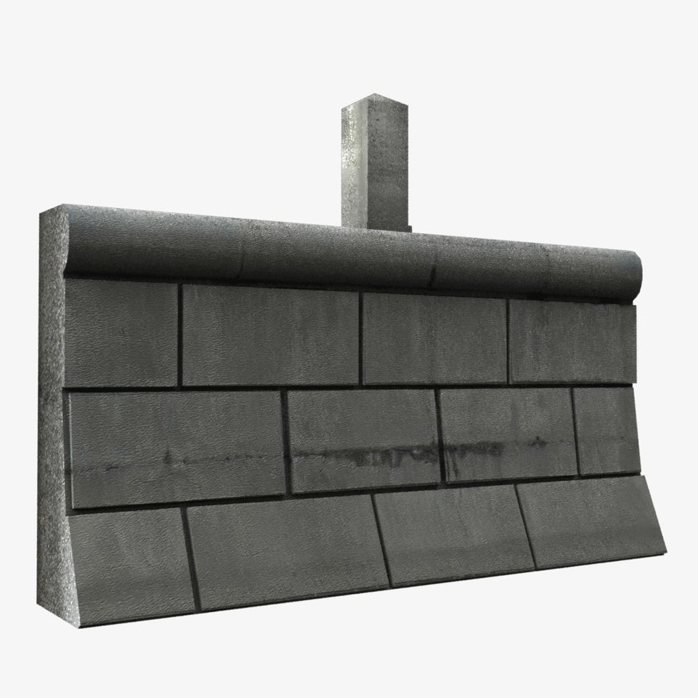 Modular embankment Low-poly 3D model_2