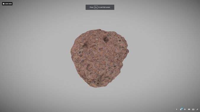 Porous Igneous Rock Low-poly 3D model