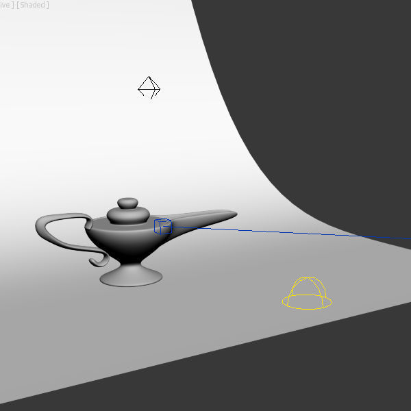 Aladdin magic lamp cartoon 3D model_2