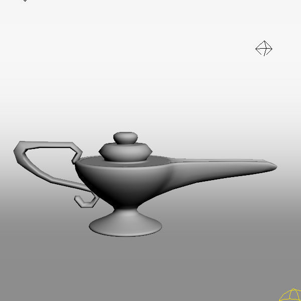 Aladdin magic lamp cartoon 3D model_5