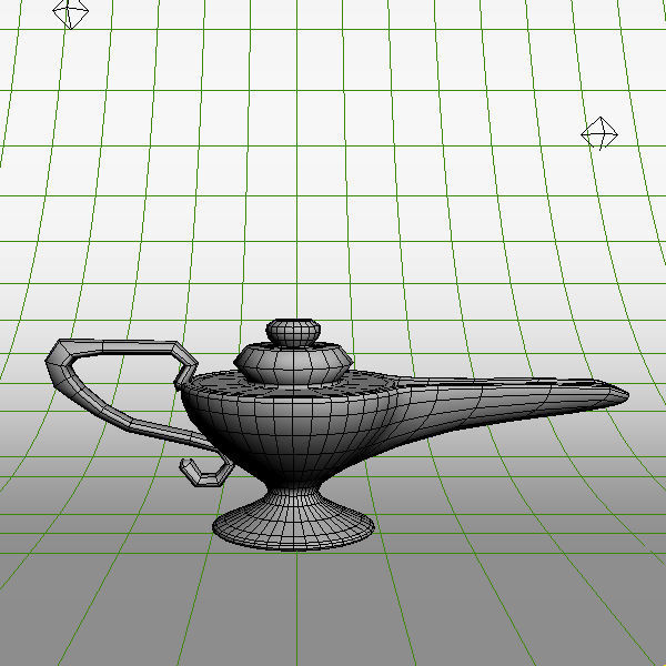 Aladdin magic lamp cartoon 3D model_7