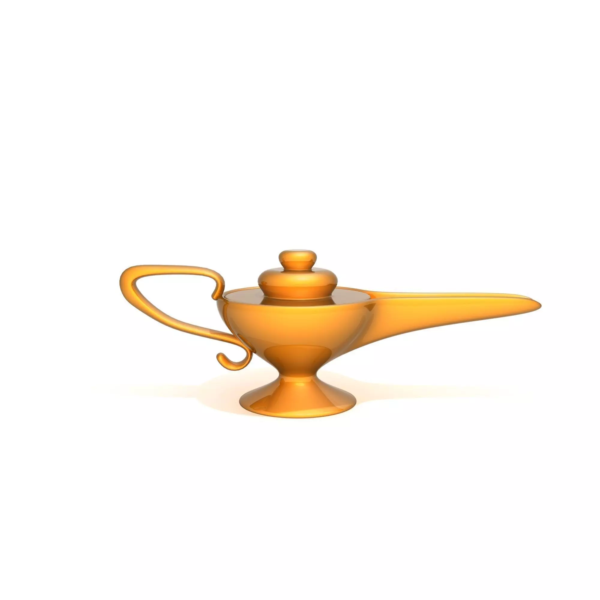 Aladdin magic lamp cartoon 3D model_0
