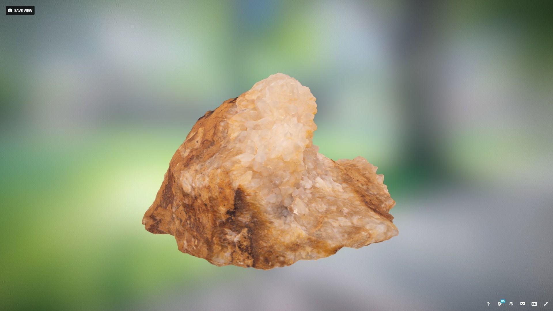 Quartz Crystal Geode Low-poly 3D model_3