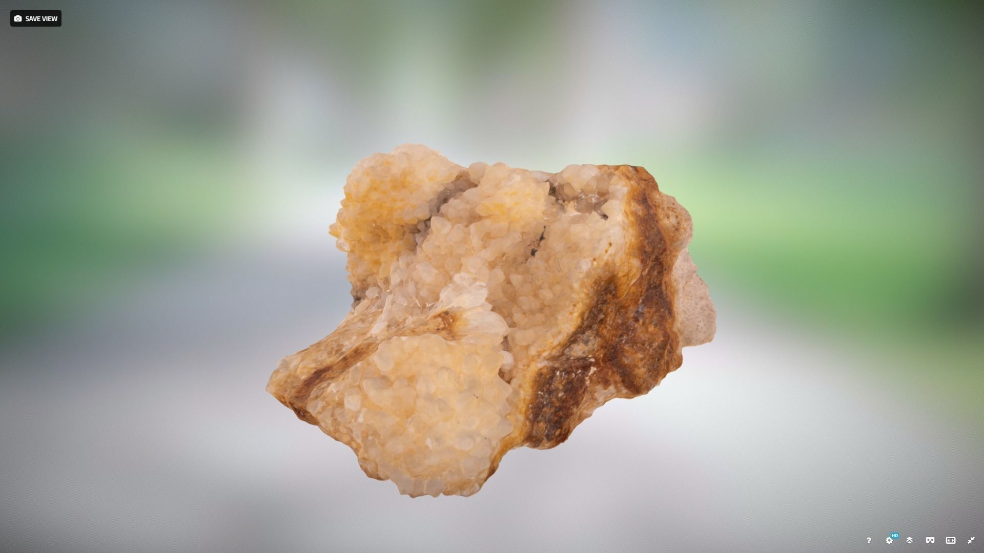 Quartz Crystal Geode Low-poly 3D model_4