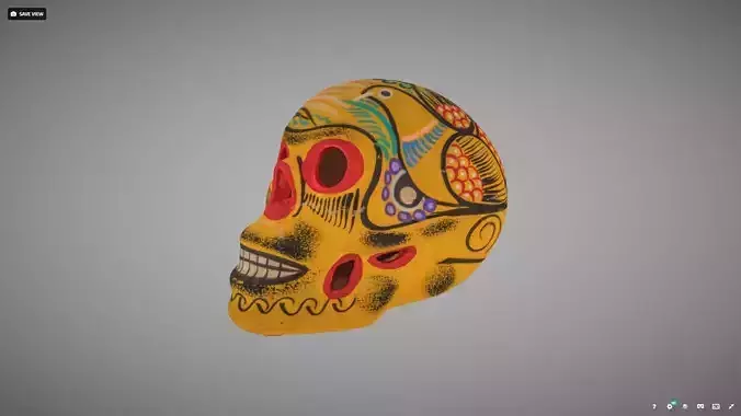 Sugar Skull Low-poly 3D model
