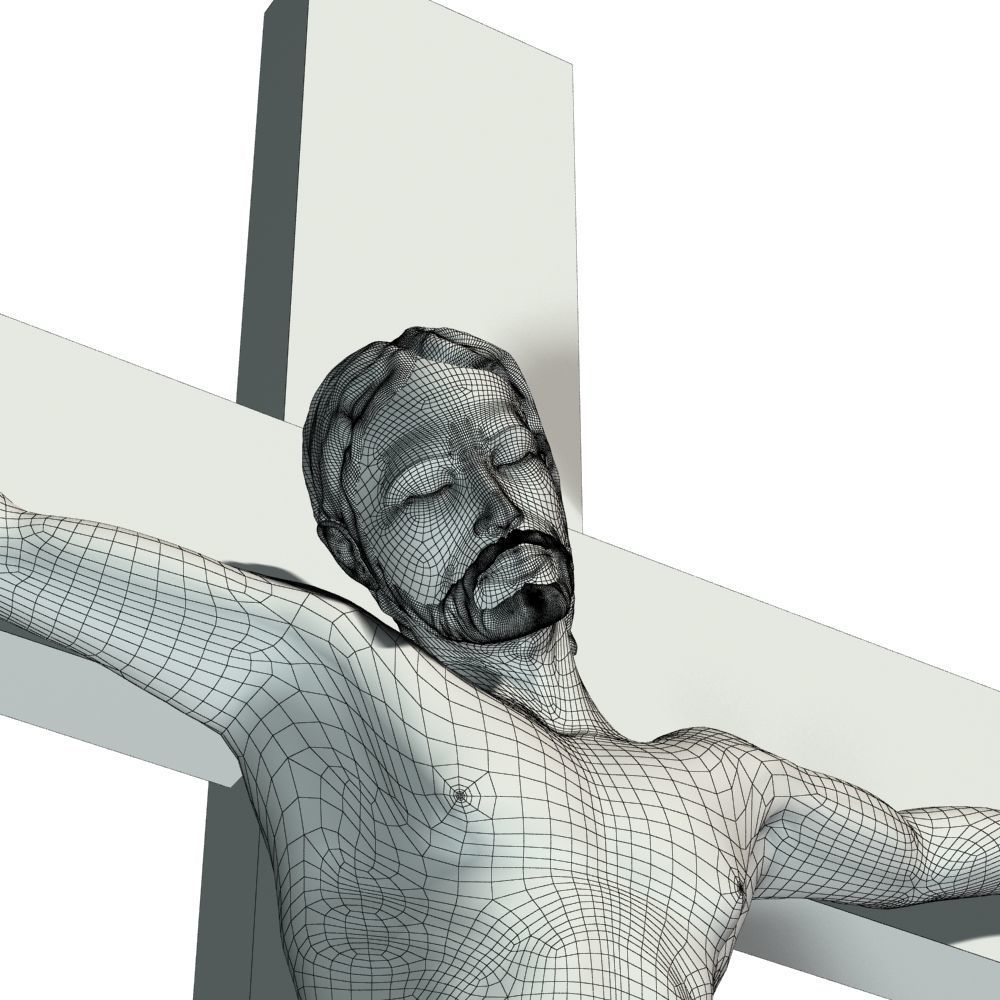 Crucifixion woman 3D model_34