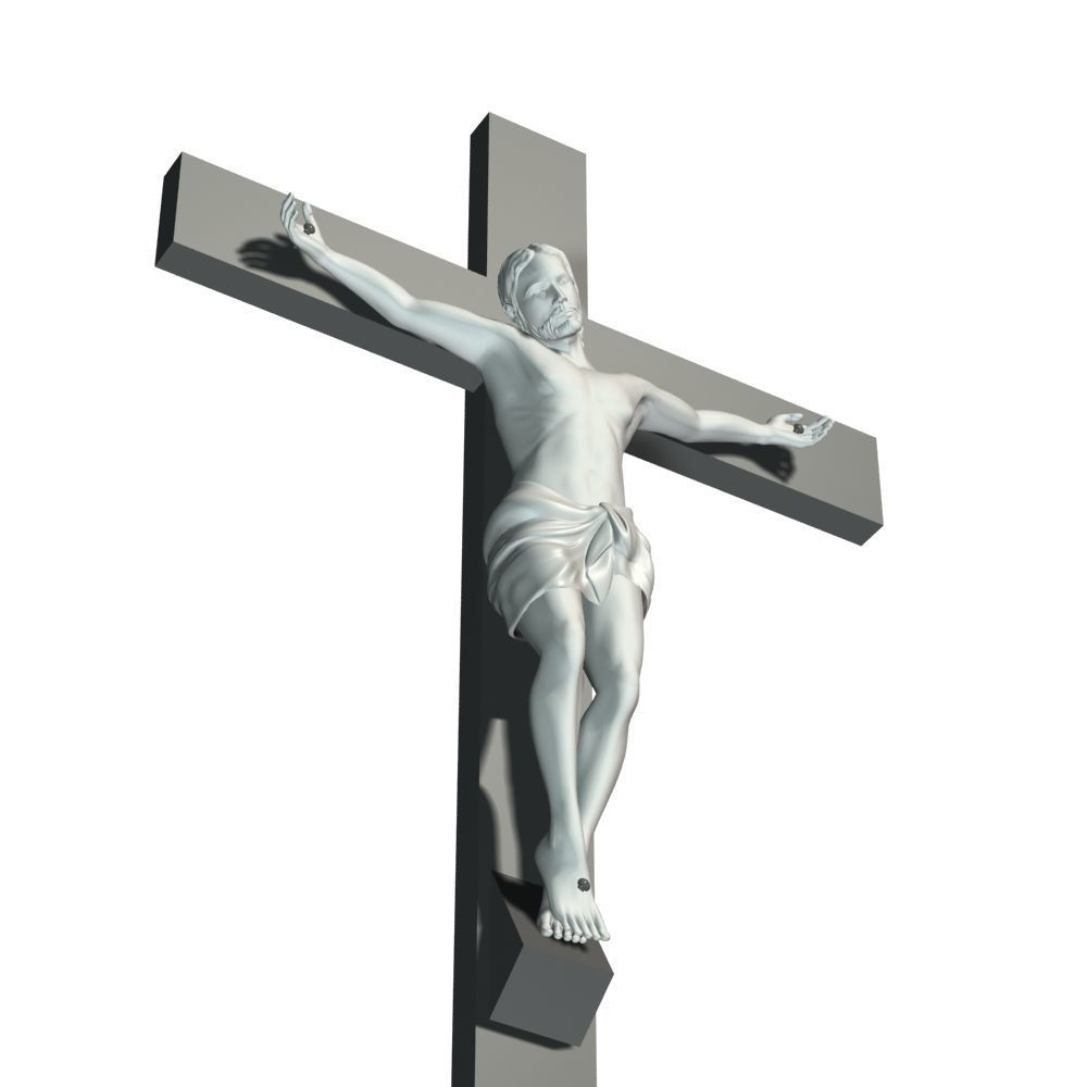 Crucifixion woman 3D model_10