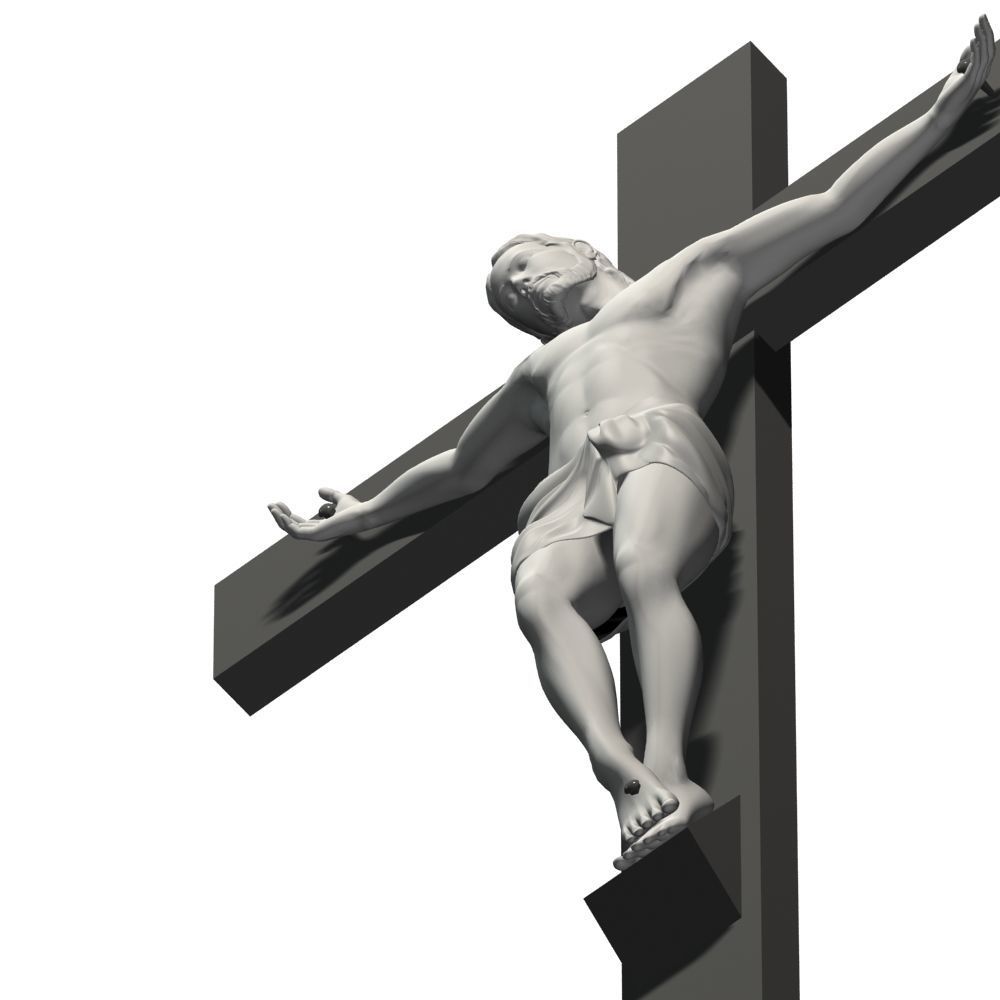 Crucifixion woman 3D model_4