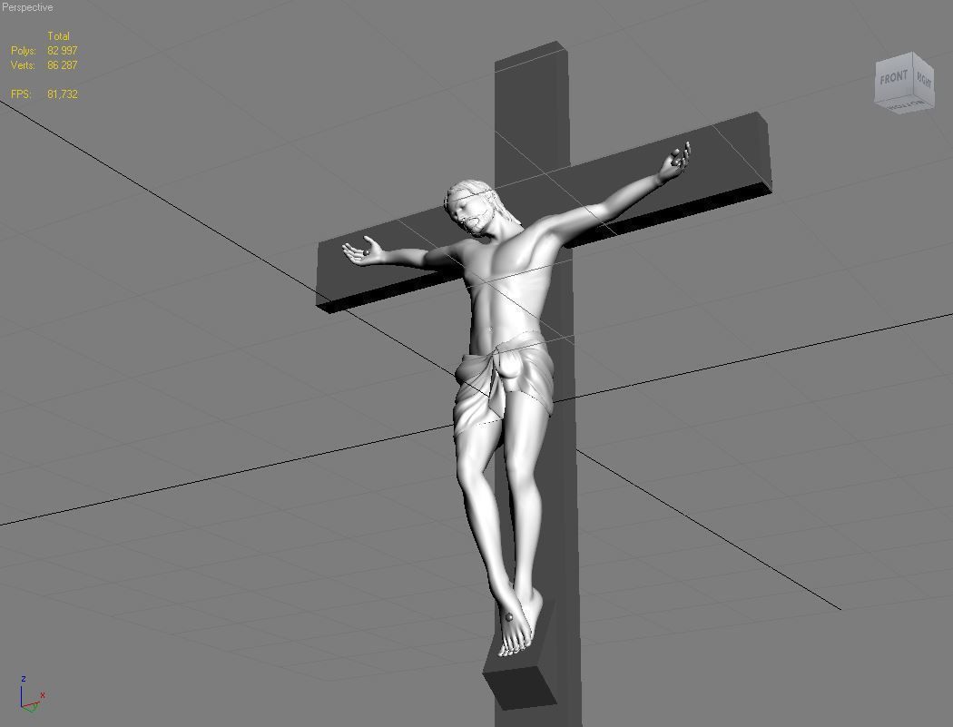 Crucifixion woman 3D model_29