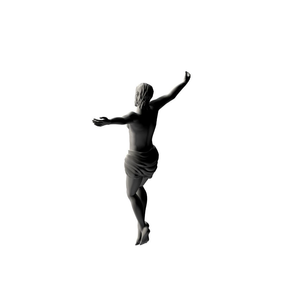 Crucifixion woman 3D model_9
