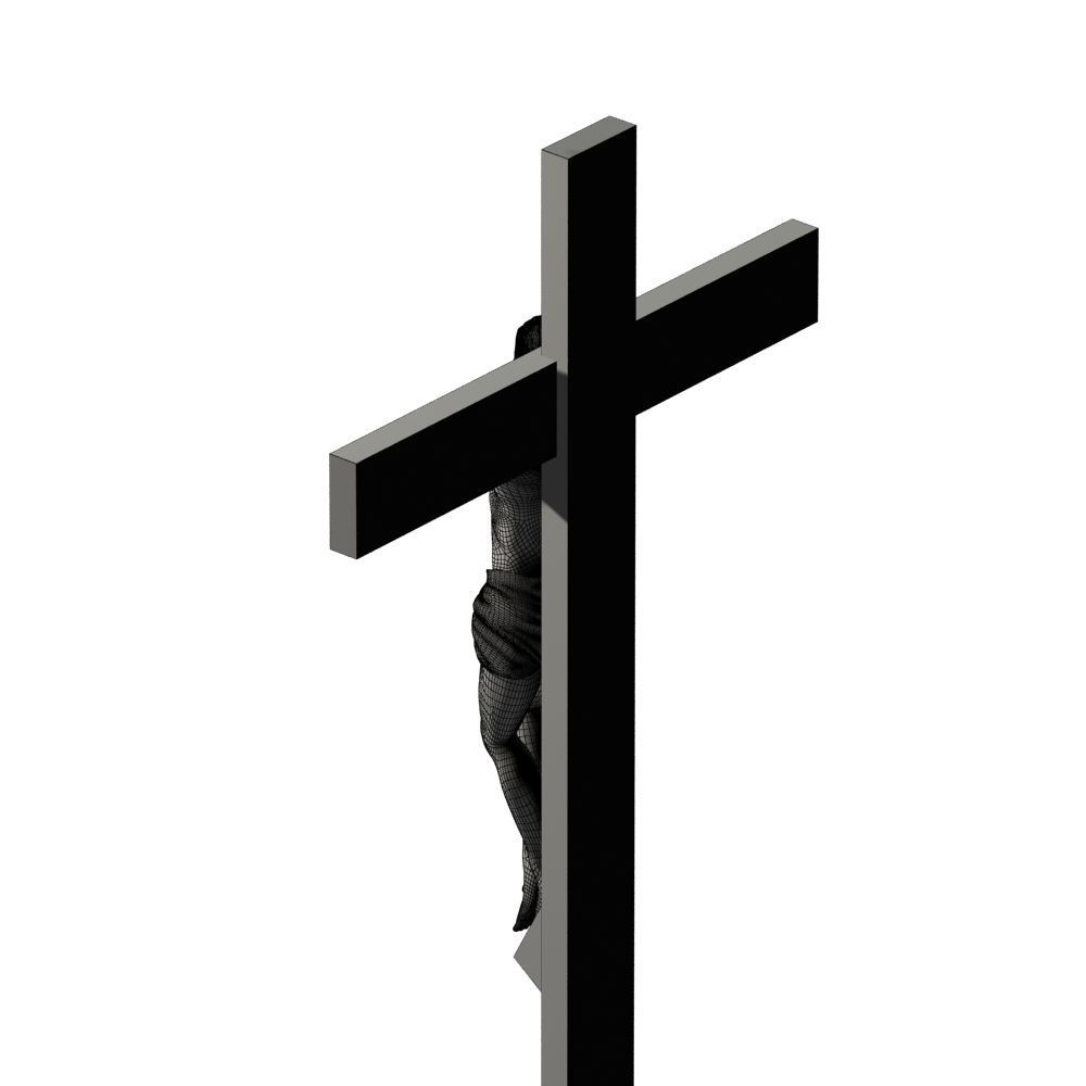 Crucifixion woman 3D model_17