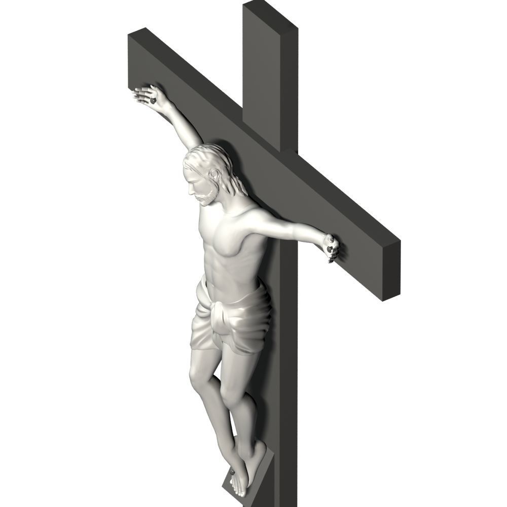 Crucifixion woman 3D model_2