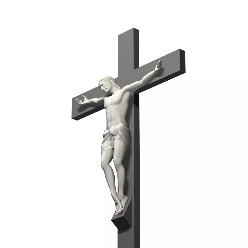 Crucifixion woman 3D model_0