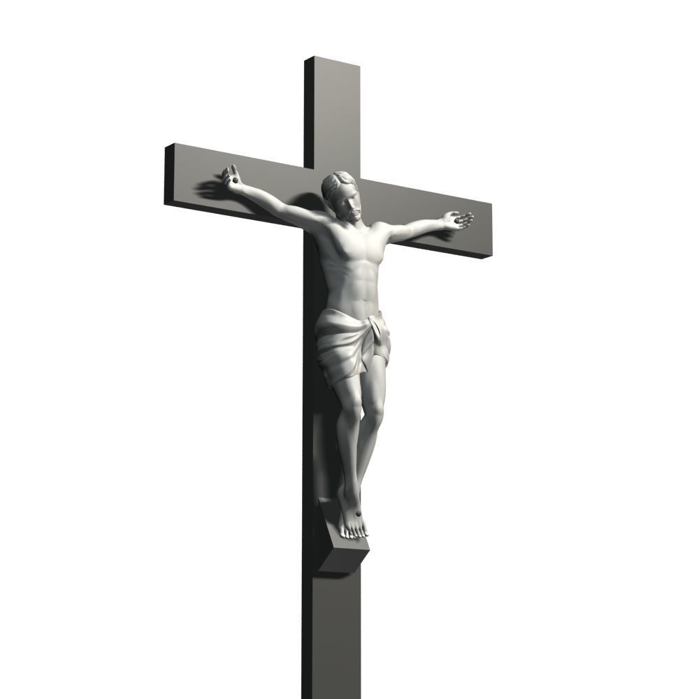 Crucifixion woman 3D model_8