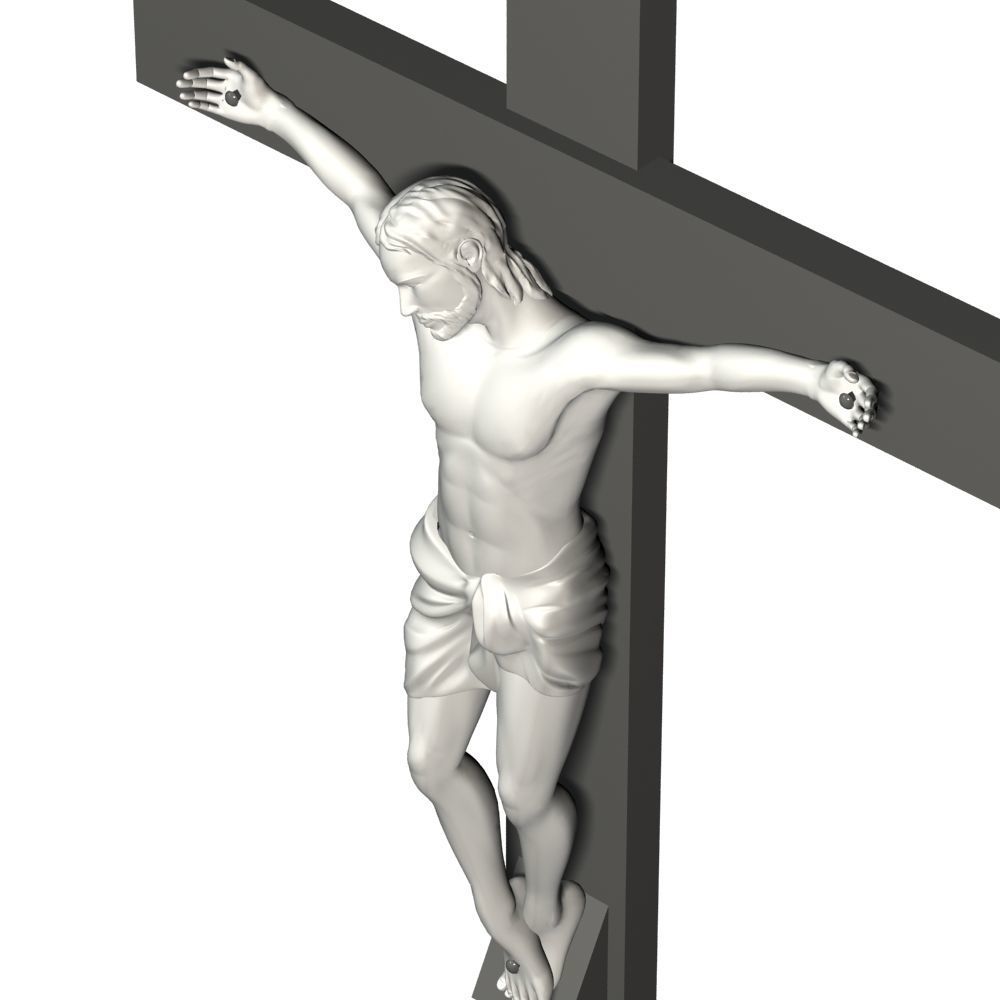 Crucifixion woman 3D model_5