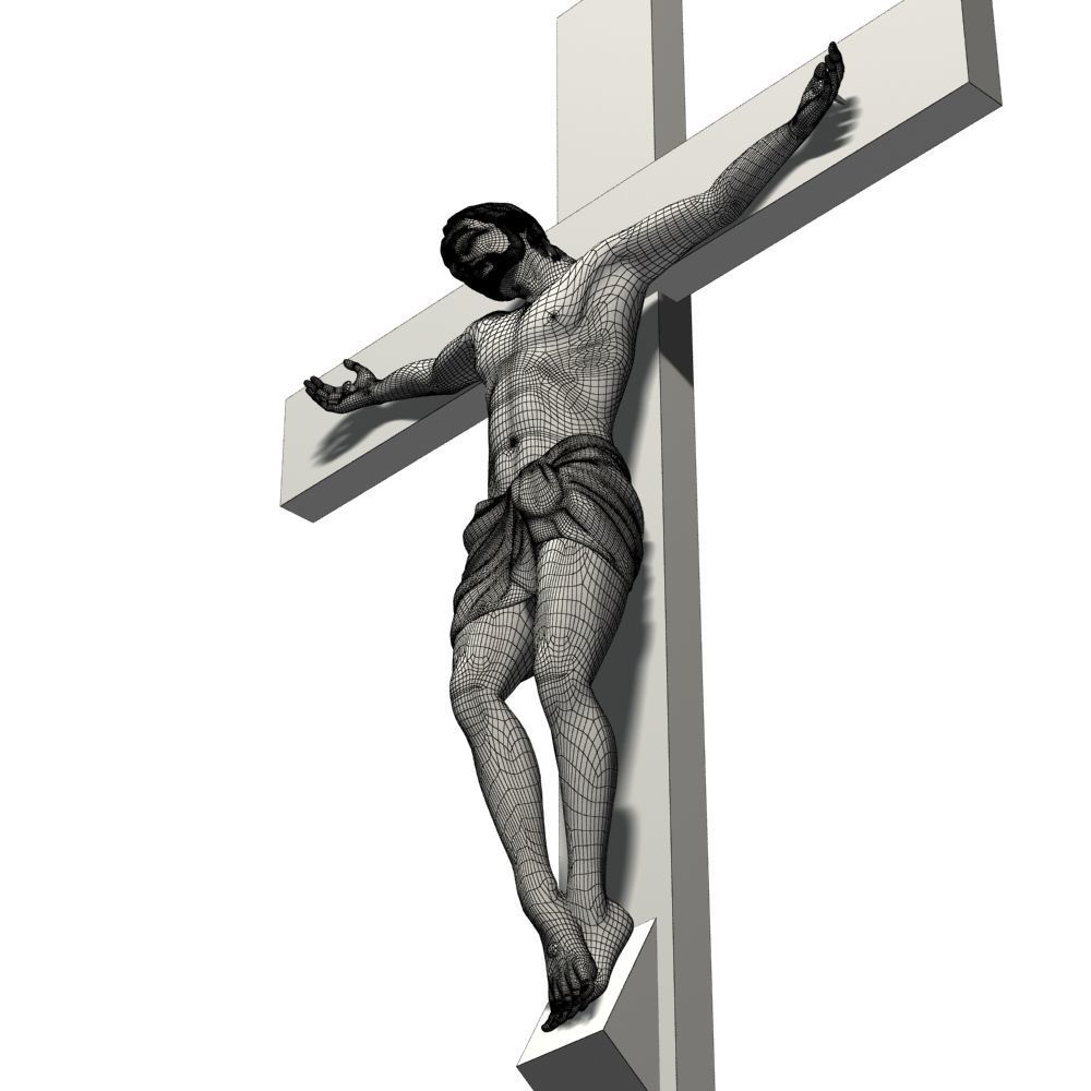 Crucifixion woman 3D model_13