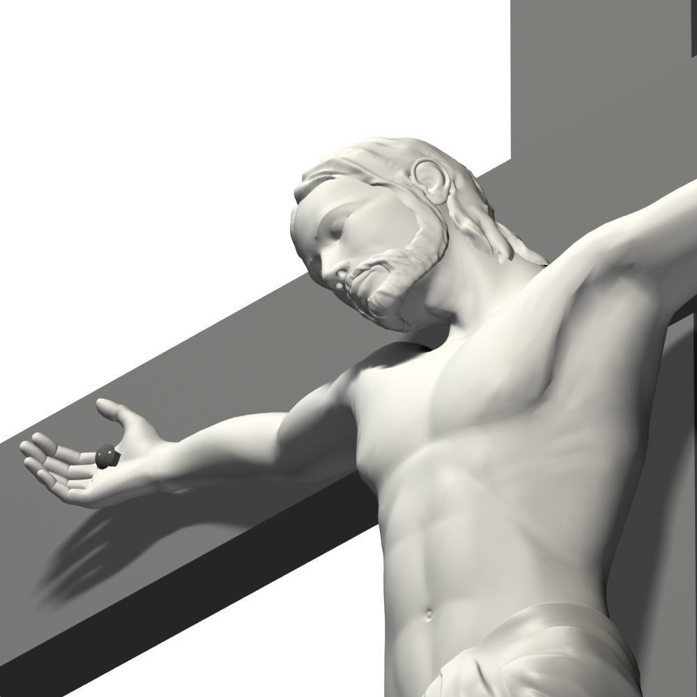 Crucifixion woman 3D model_7