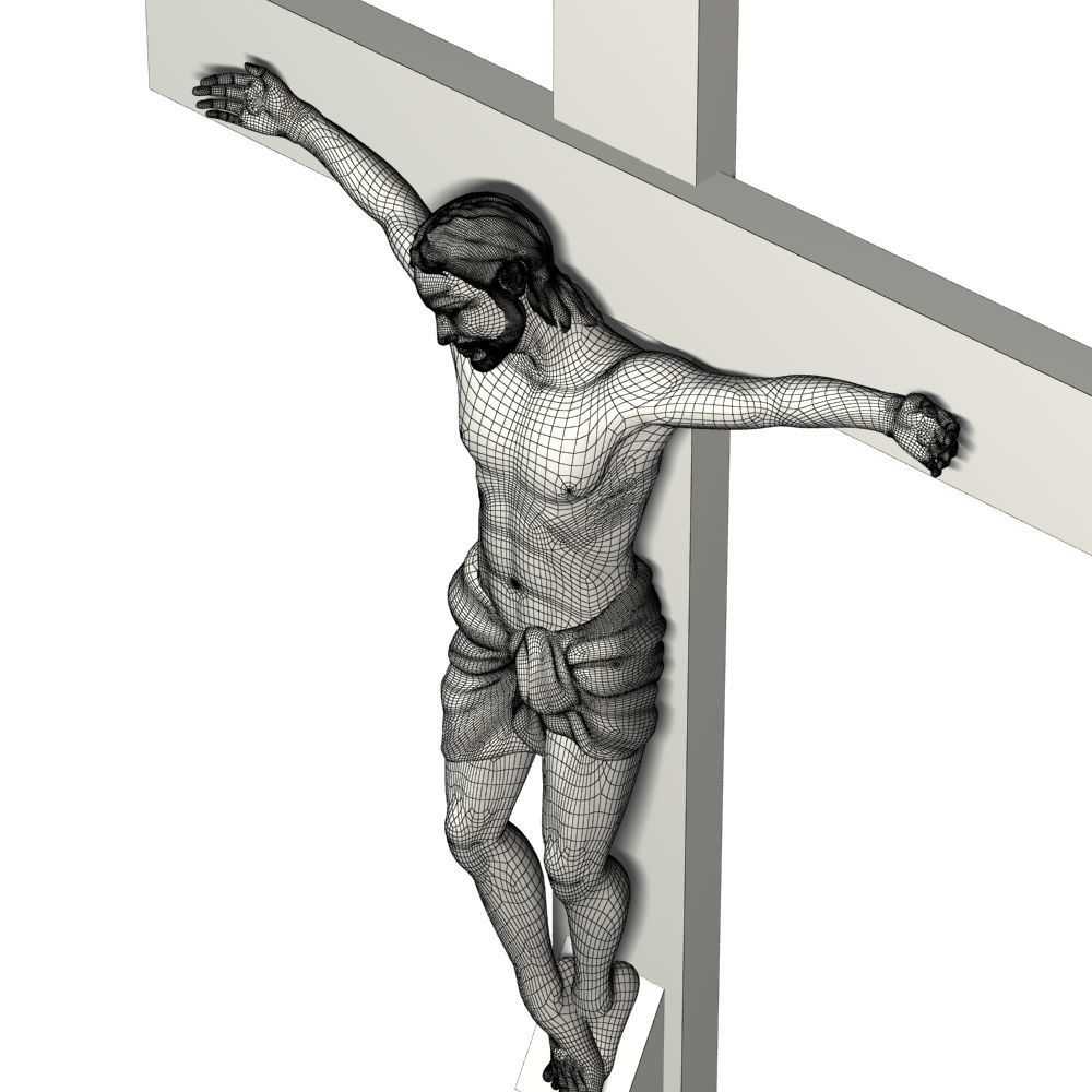Crucifixion woman 3D model_14