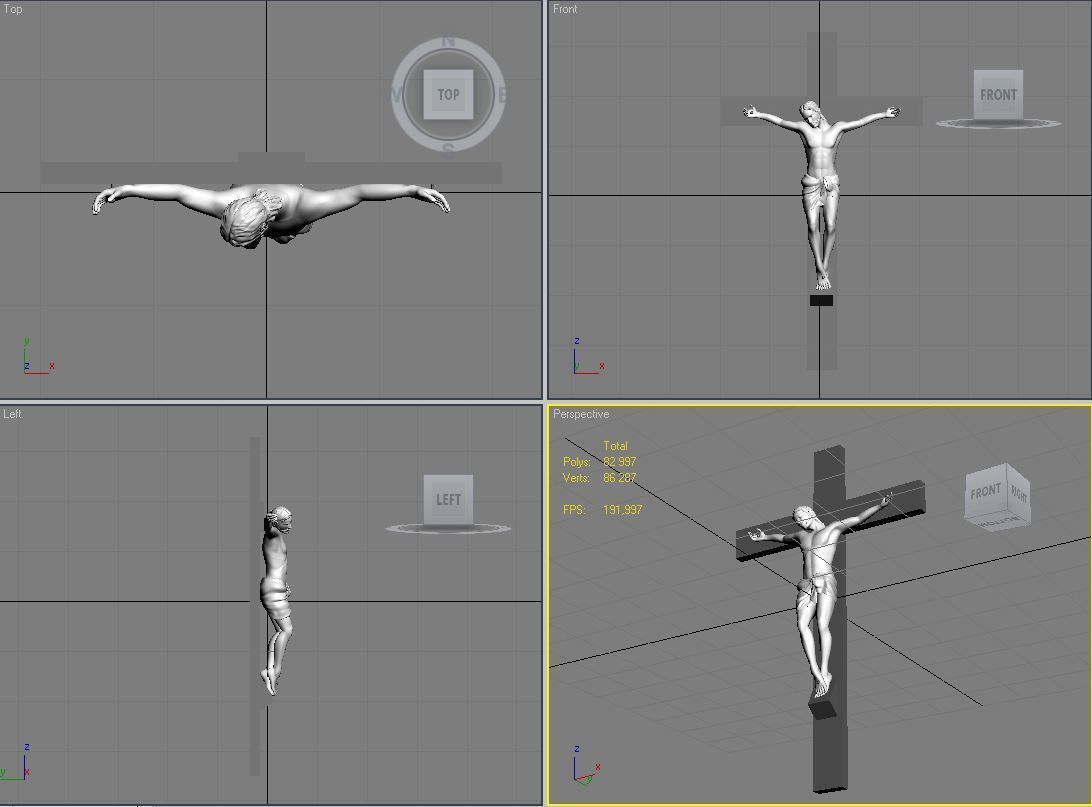 Crucifixion woman 3D model_31