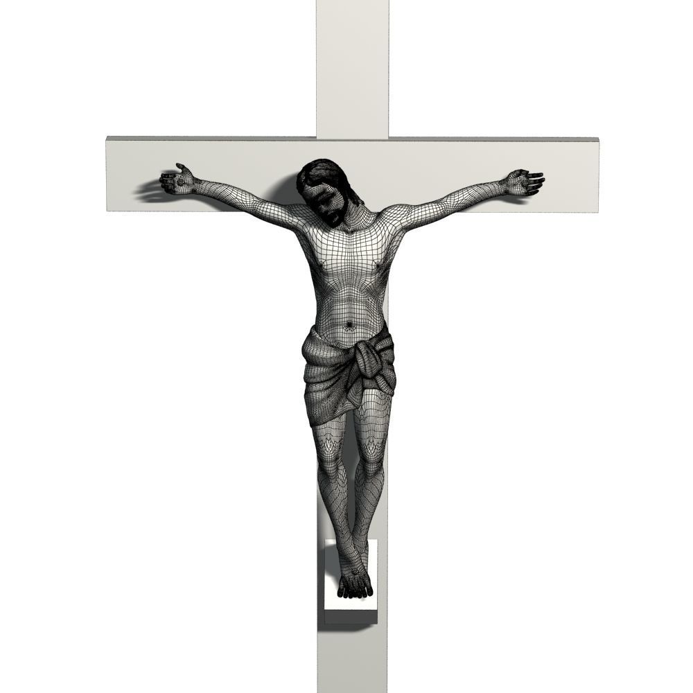 Crucifixion woman 3D model_11
