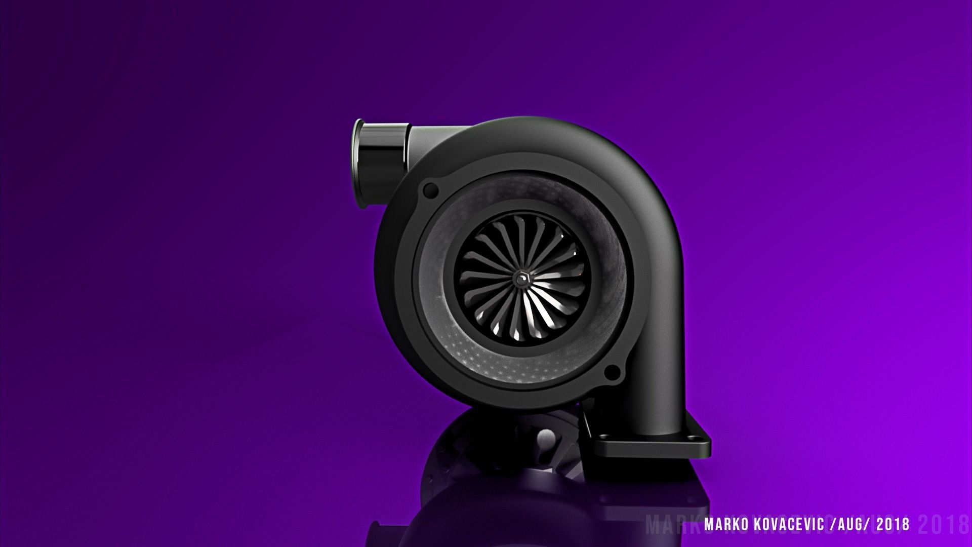Turbocharger turbo 3D model_5