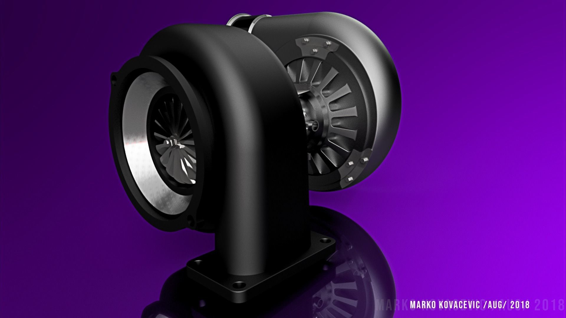 Turbocharger turbo 3D model_6