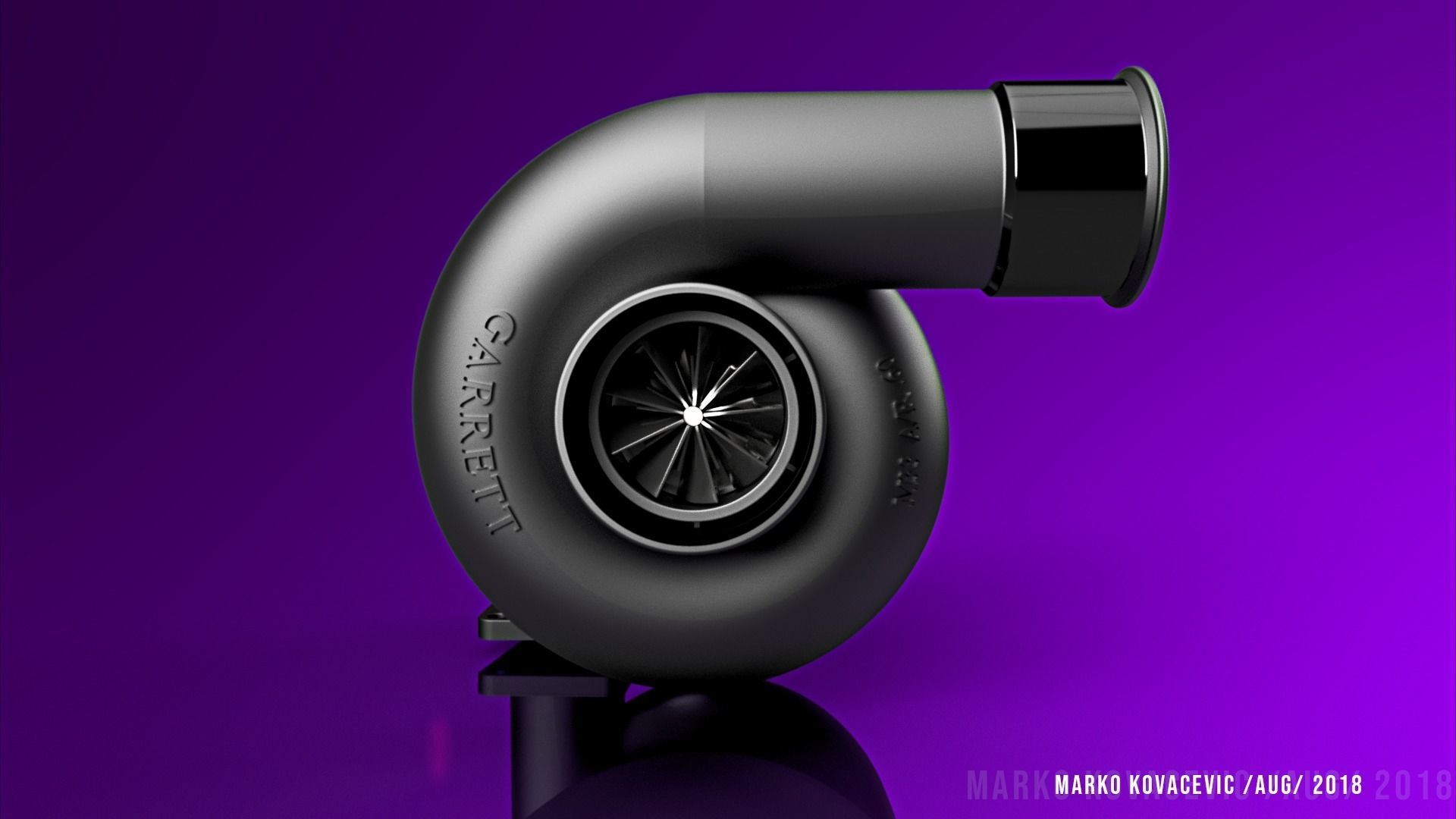 Turbocharger turbo 3D model_1
