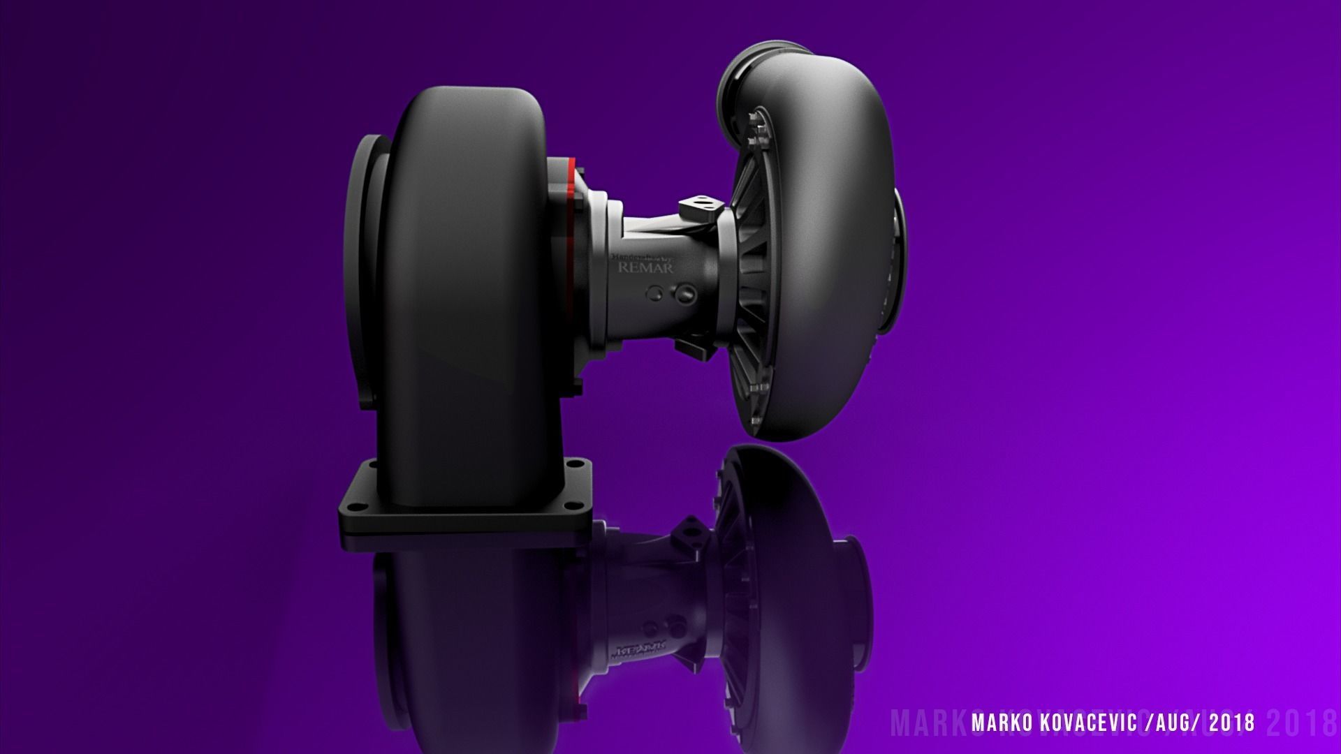 Turbocharger turbo 3D model_7