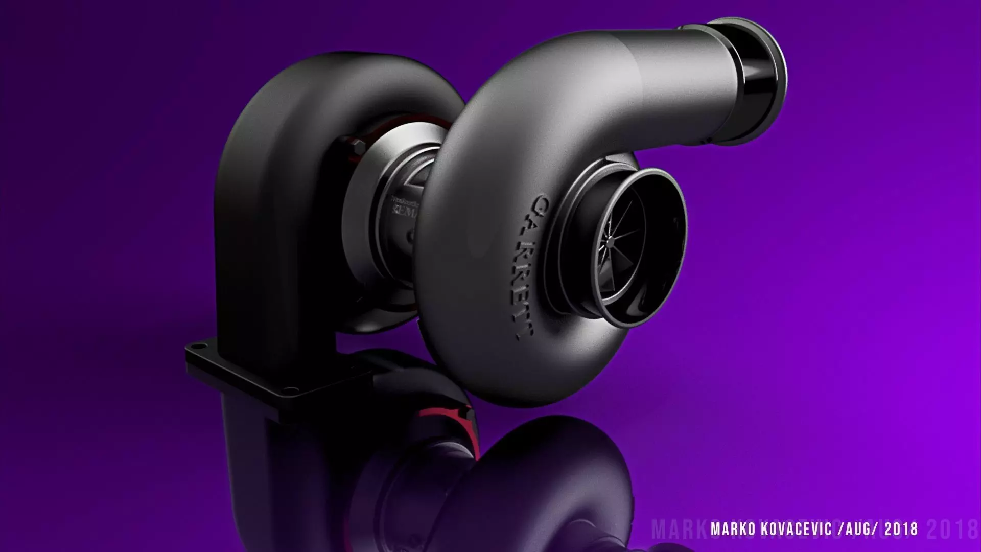 Turbocharger turbo 3D model_0