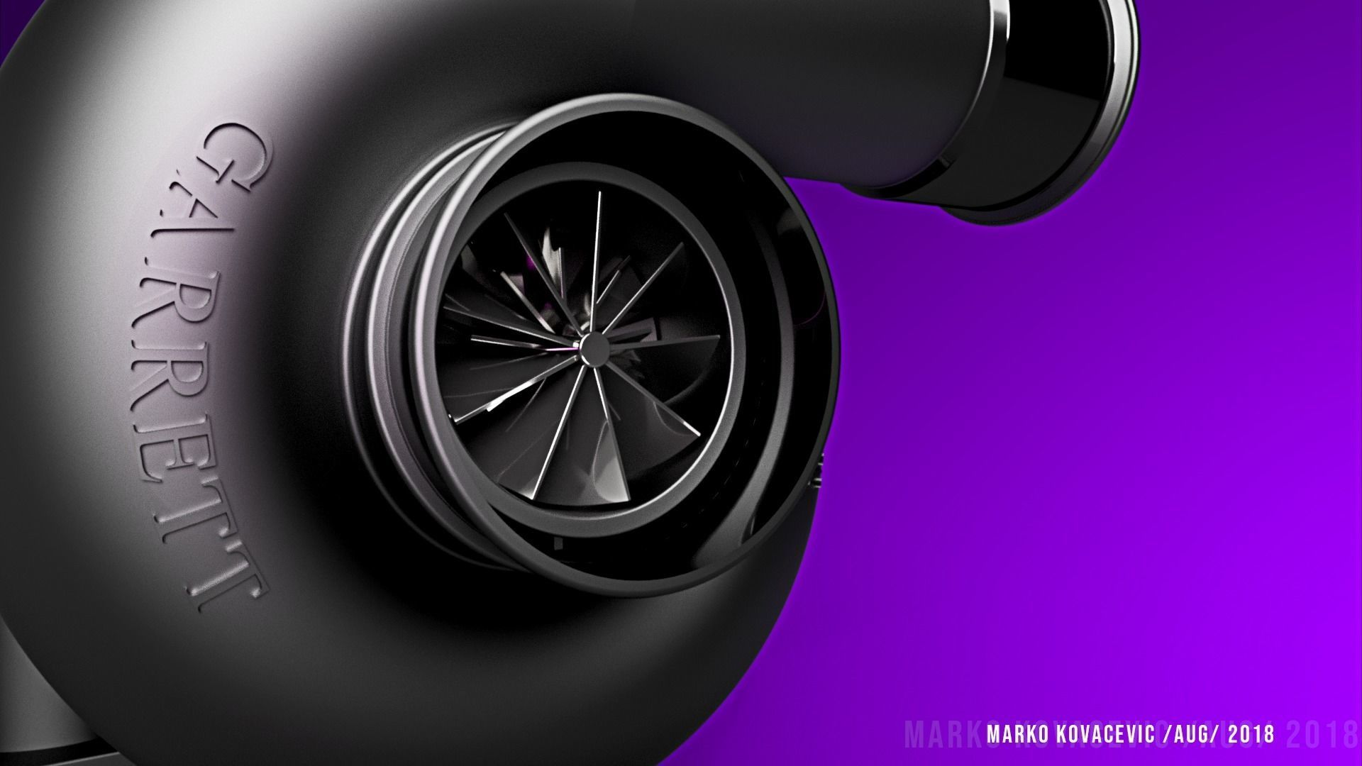 Turbocharger turbo 3D model_8