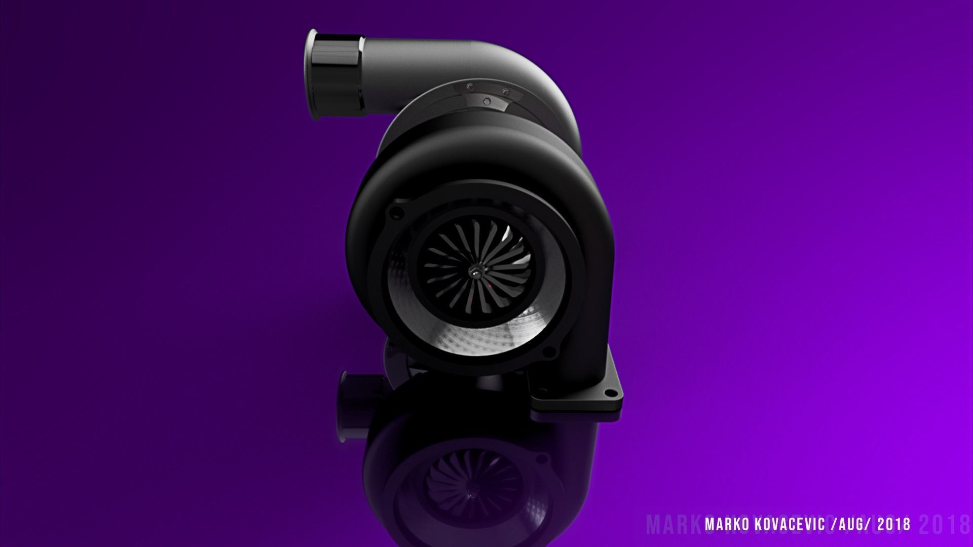 Turbocharger turbo 3D model_9
