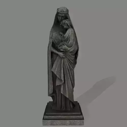 Woman Statue Low-poly 3D model