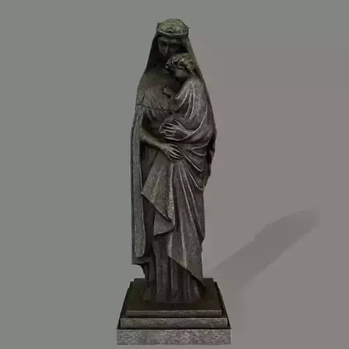 Woman Statue Low-poly 3D model
